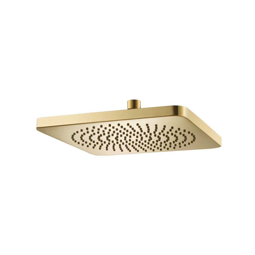 Flusso HSB.10CSB 10" Solid Brass Showerhead / Rainhead - Satin Brass PVD