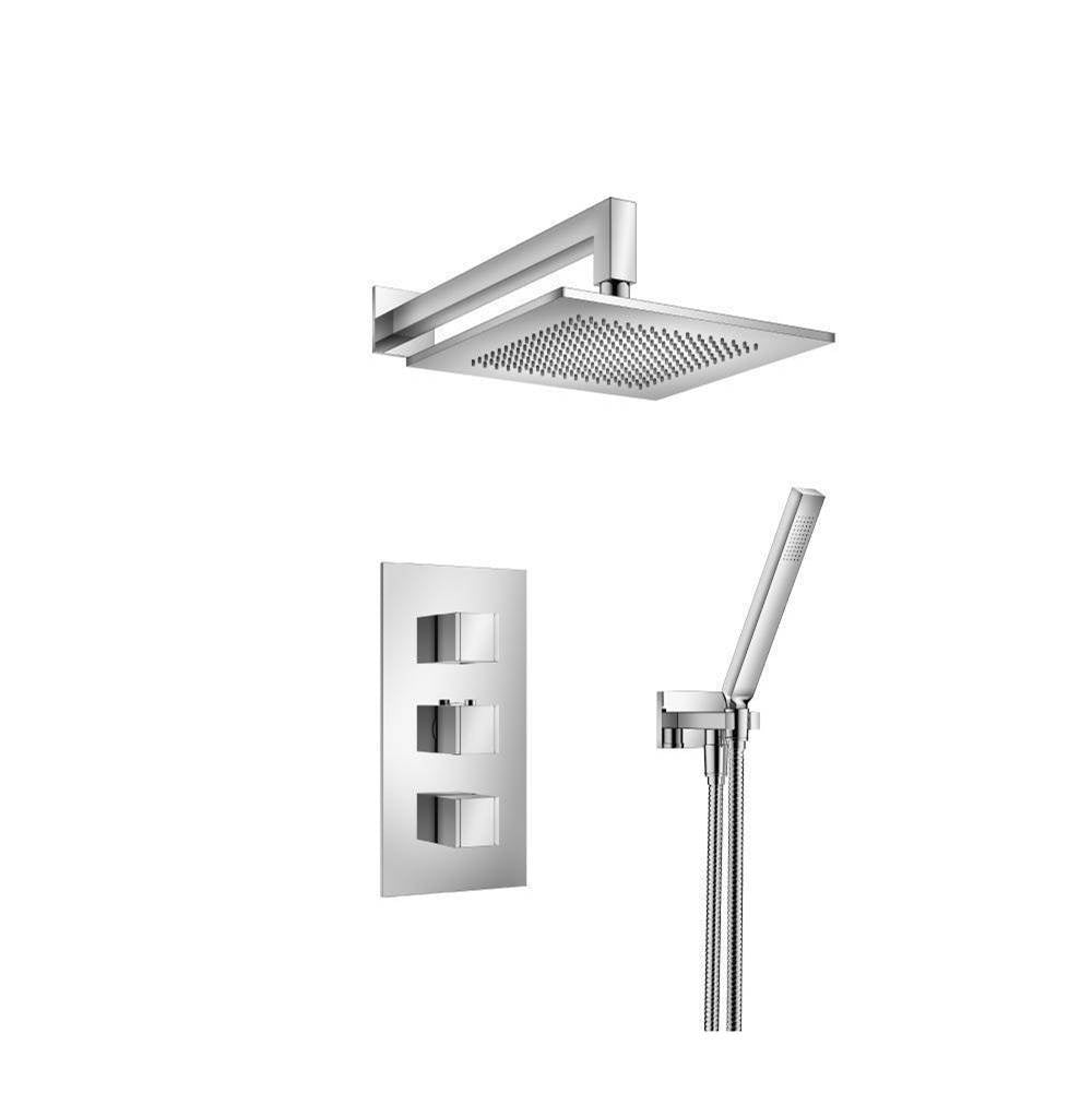 Flusso 150.7150CP Two Output Shower Set With Shower Head And Hand Held