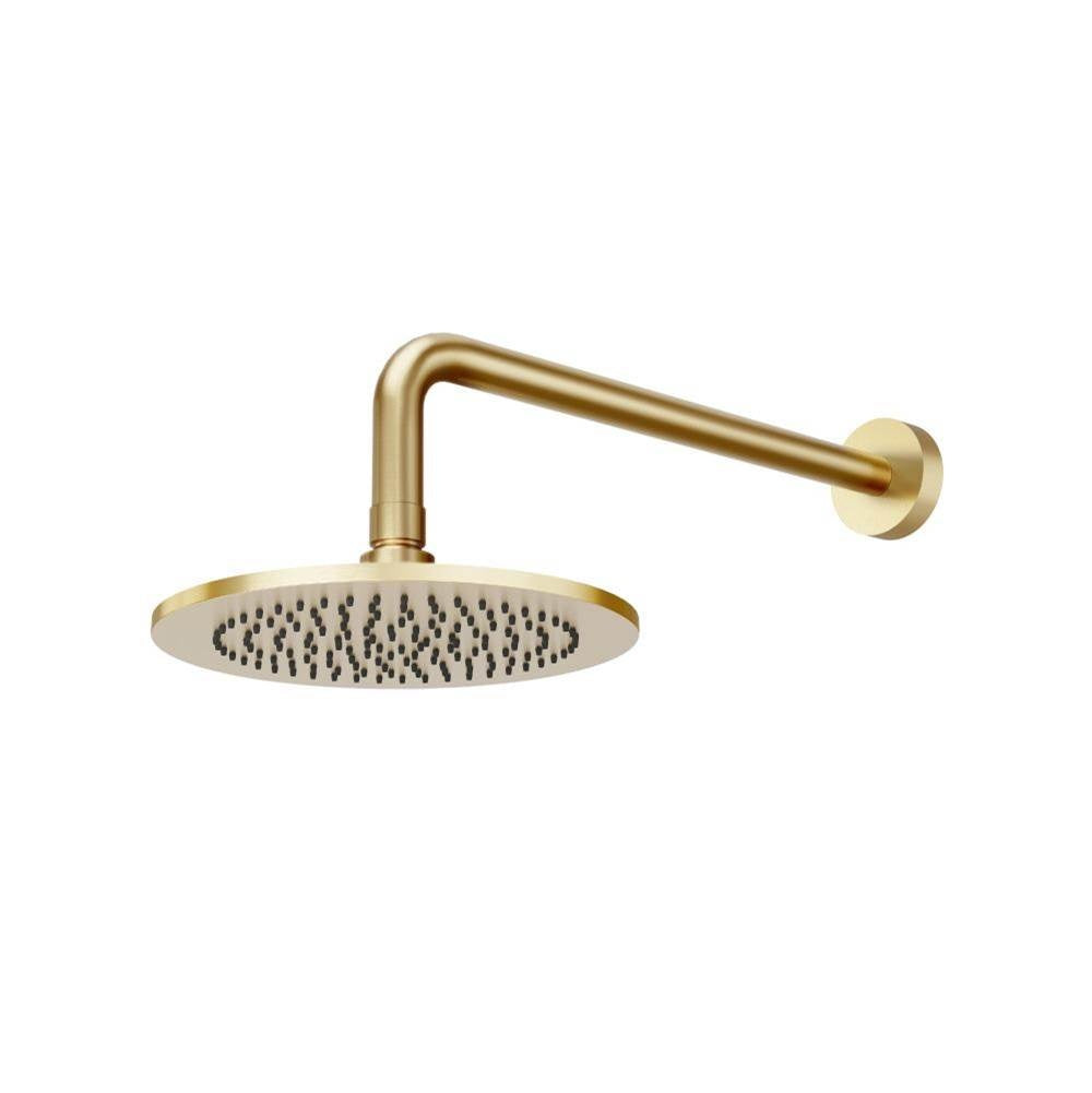 Flusso HS1002W 8" Solid Brass Showerhead / Rainhead With 12" Wall Mount Shower Arm
