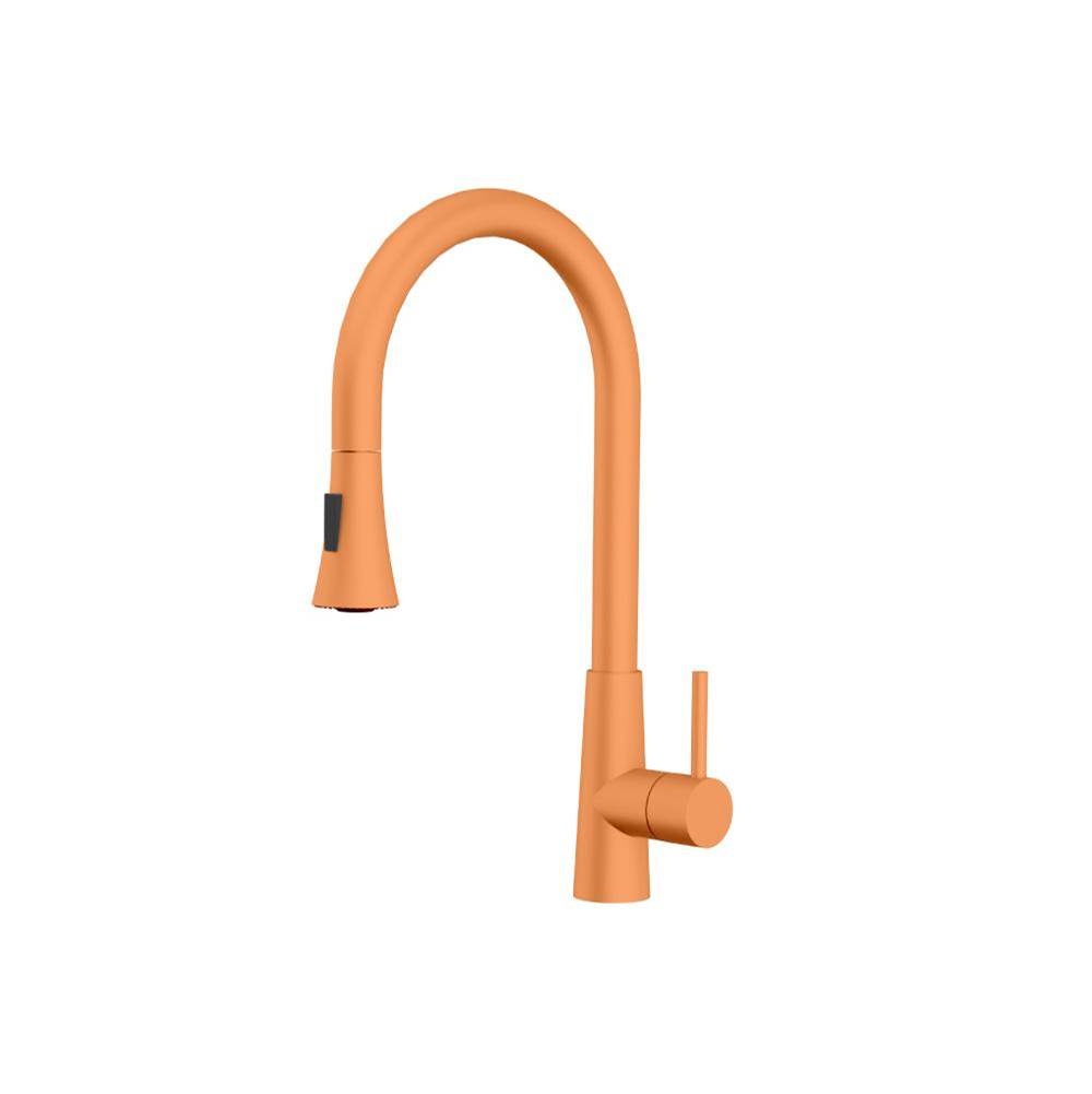 Flusso K.1290 Zest - Dual Spray Stainless Steel Kitchen Faucet With Pull Out