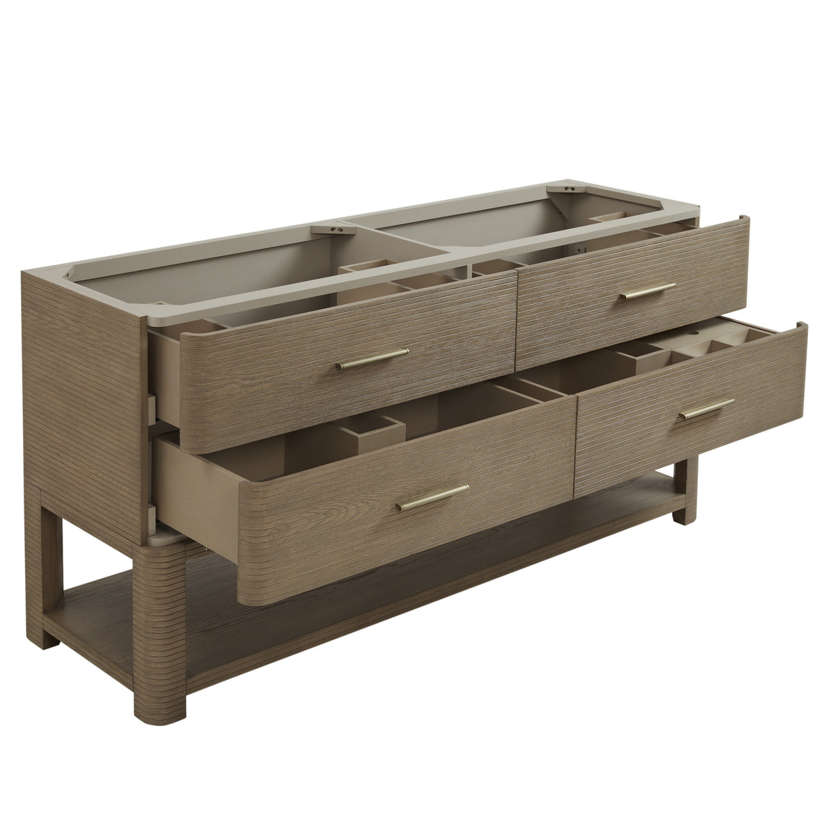 James Martin D704-V72-M-PBO Lucian 72" Double Vanity, Pebble Oak