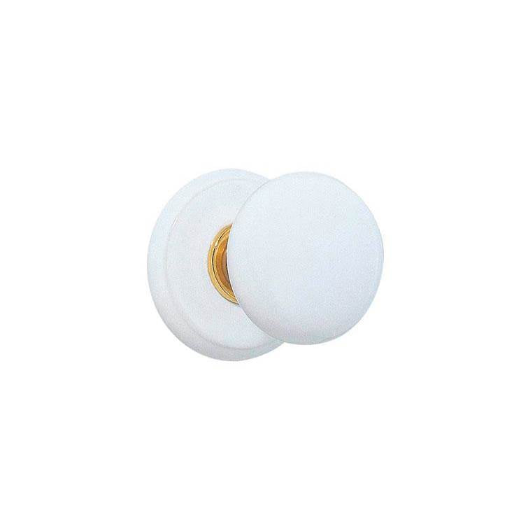 Emtek 8040IW Privacy , Porcelain Rosette , Ice White Knob - Parent