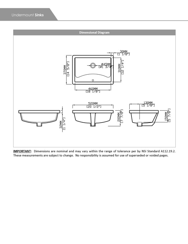 Icera L-2410.01 Muse Undermount Sink, White