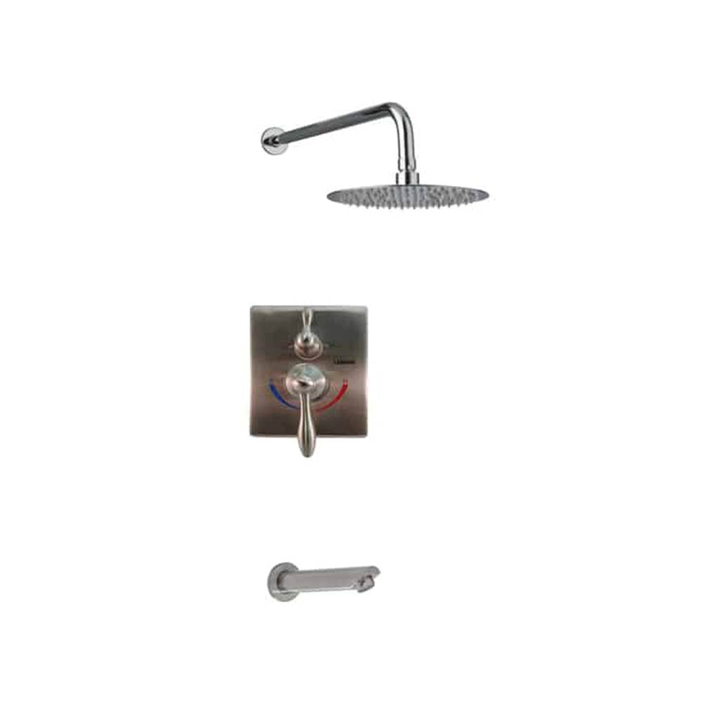 Lenova TPRT213 2PC - Shower Set Includes: Shower Head Round 8 Thermostatic/Pressure Valve Trim Kit - Square - Parent