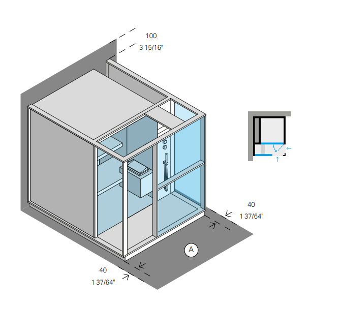 Effe LK11010008 Logica spa filo - niche, soft sand 10,5kw max - 208v 1ph 60hz