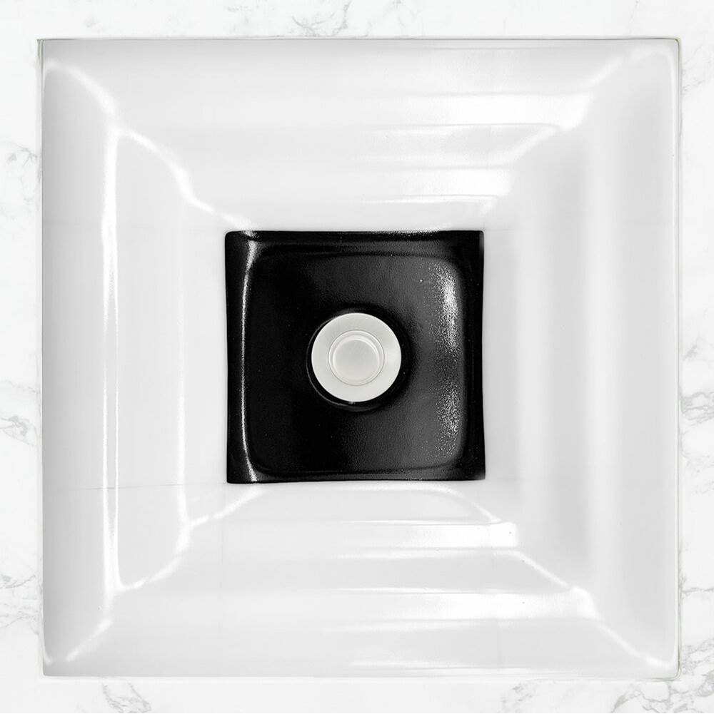 Linkasink AG08E Window Medium Square - White Glass with Black Window