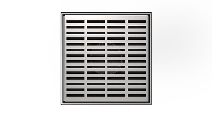 Infinity Drain LN5-2 5"x5" LQ5 Lines Pattern Strainer-2" Throat