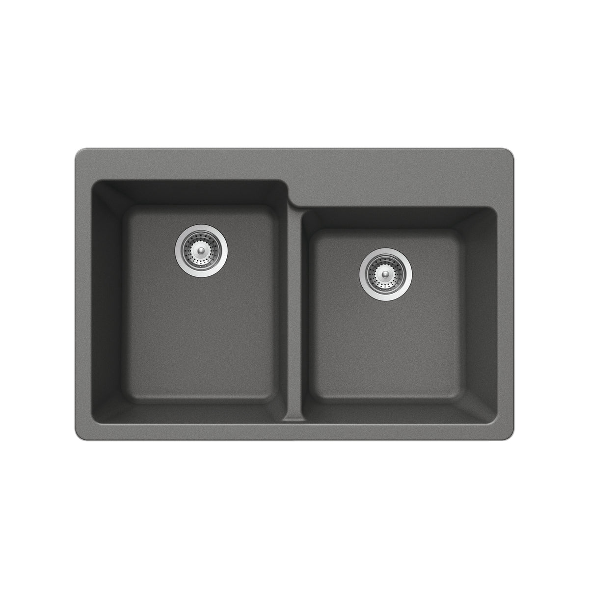 Houzer M-175U Quartztone 33 inch Cloud Granite Composite Undermount 60/40 Double Bowl Kitchen Sink