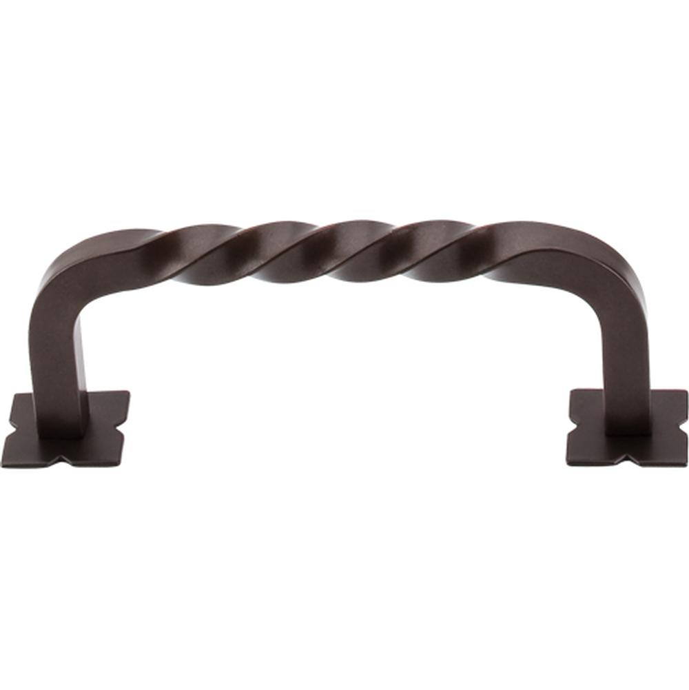 Top Knobs Square Twist D Pull Center to Center With Backplates