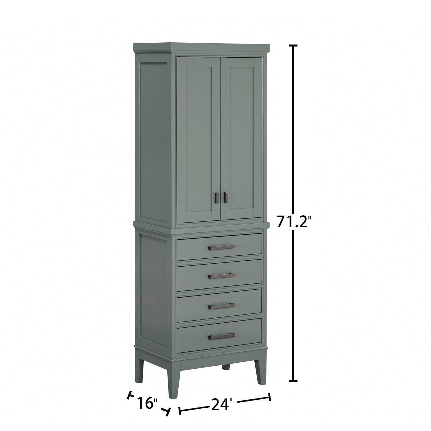 Avanity MADISON-LT24-SG Madison 24 In. Bathroom Linen Cabinet In Smoke Green