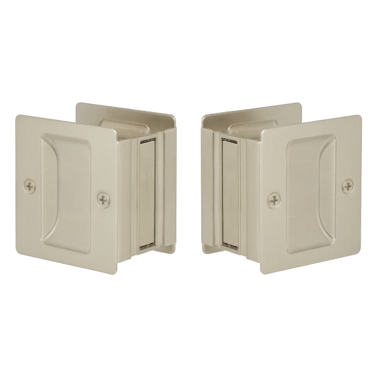 Emtek MC-EEPDSQU64-30 Square Pocket Door Lock - Passage