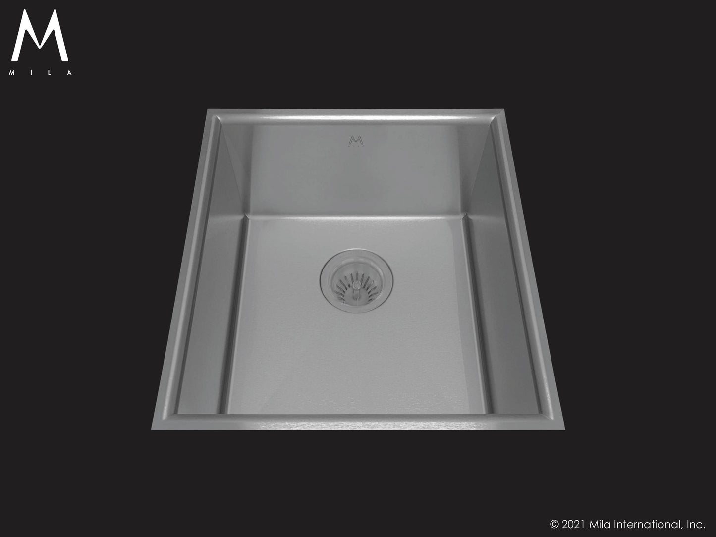 Mila MCFS-653SB Crescent Single Bowl Flush Mount Sink