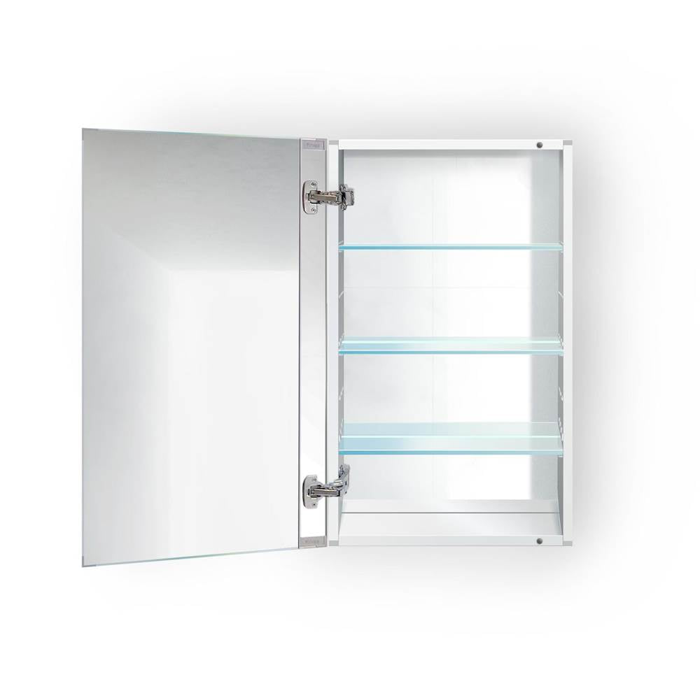 Krugg PLAZA1830 Krugg Medicine Cabinet Recess or Surface Mount Blum Hinge 170 Degree Soft Close (18x30)