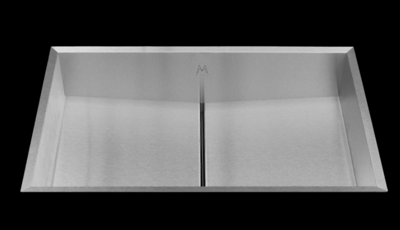 Mila MLFB-302SB Low Profile Rim Flush Mount Bathroom Sinks