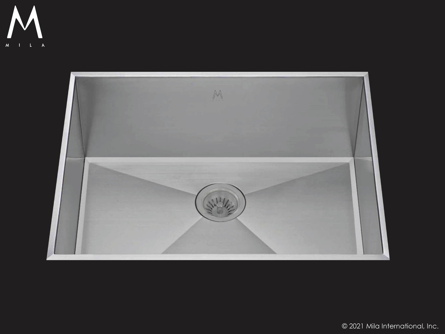 Mila MLFS-654SB Louvre Single Bowl Flush Mount Sink