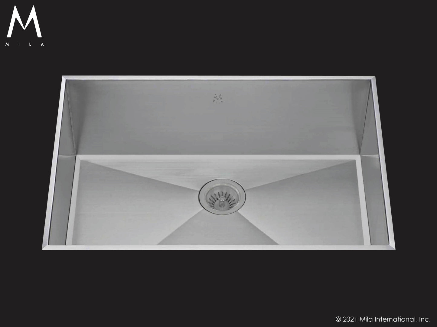 Mila MLFS-655SB Louvre Single Bowl Flush Mount Sink