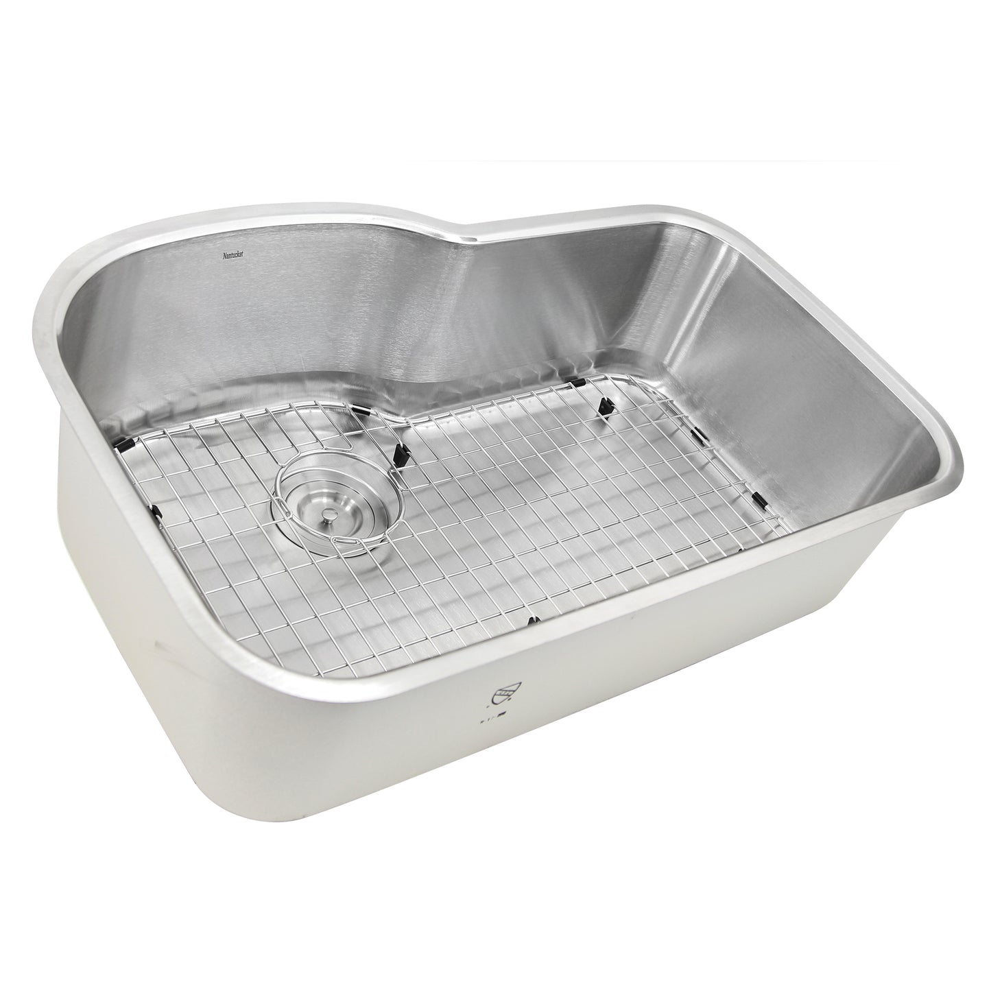 Nantucket Sinks MOBYXL-16 Single Bowl Oblong Undermount Kitchen Sink, 16 Gauge