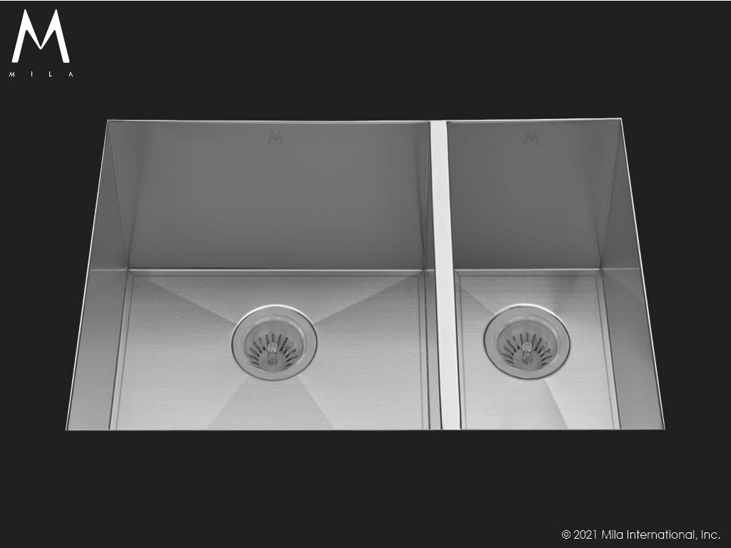 Mila MOUD-802SB Orion Double Bowl Sink
