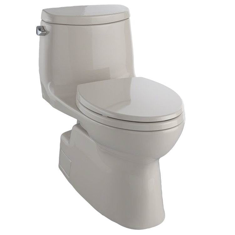 Toto MS614124CEFG Carlyle Ii One-Piece Elongated 1.28 GPF Universal Height Toilet With Cefiontect and Ss124 Softclose Seat, Washlet+ Ready