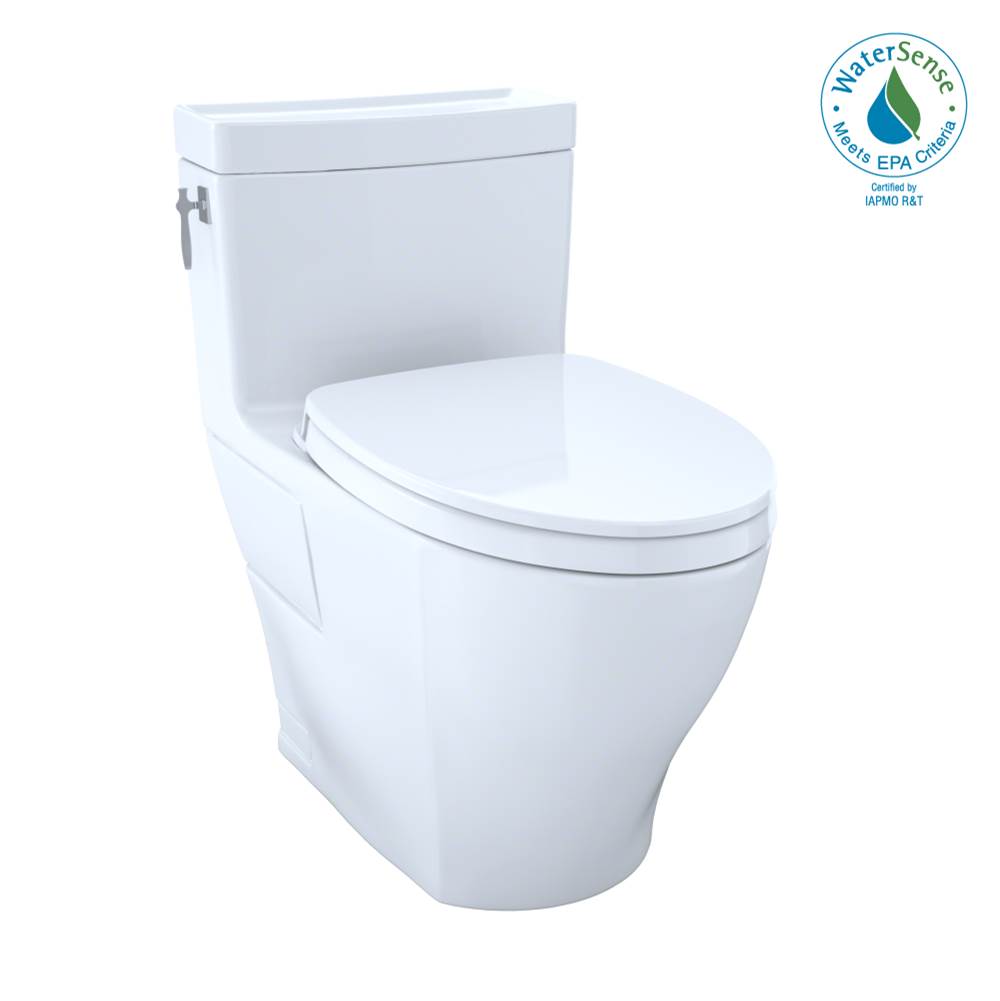 Toto MS626124CEFG Aimes Washlet+ One-Piece Elongated 1.28 GPF Universal Height Skirted Toilet With Cefiontect