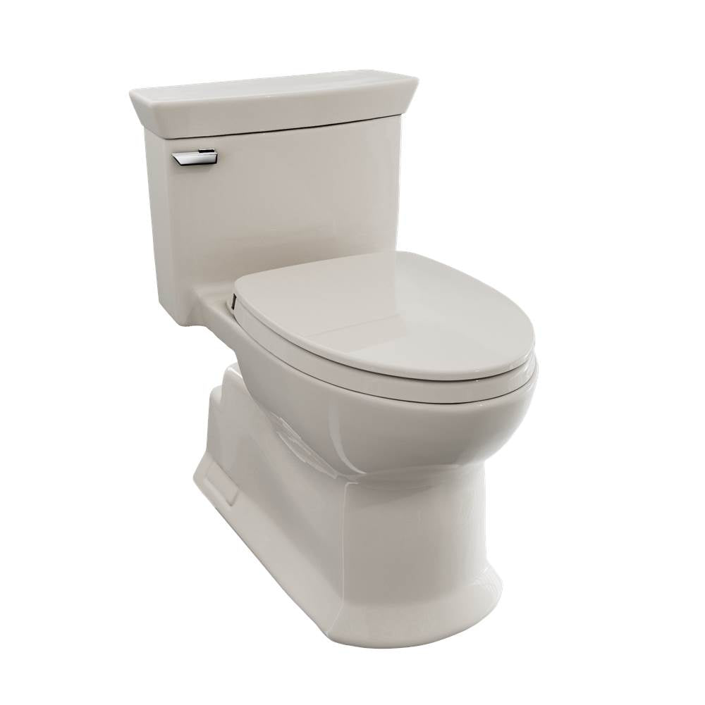 Toto MS964124CEFG Soir One Piece Elongated 1.28 GPF Universal Height Skirted Toilet With Cefiontect