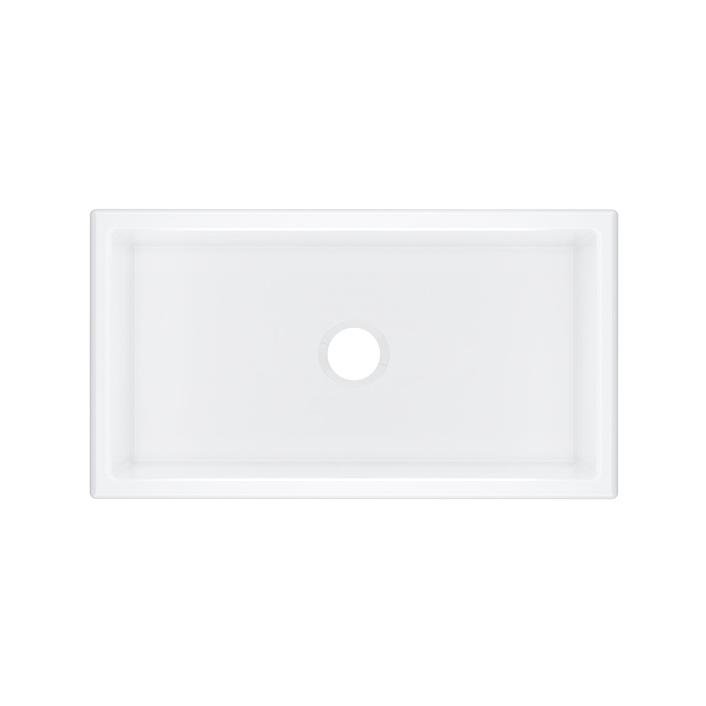 Shaws MSUM3318WH 33" Single Bowl Undermount Fireclay Kitchen Sink