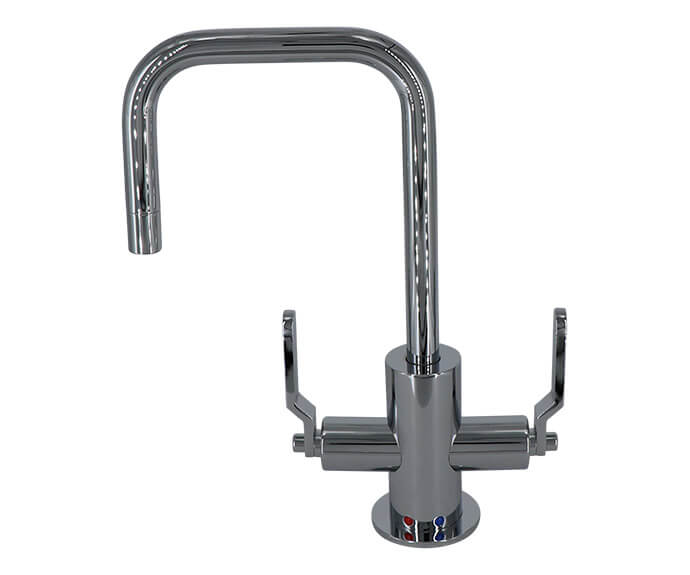 Mountain Plumbing MT1831-NLIH Hot Cold Water Faucet with Contemporary Round Body Industrial Lever Handles - Parent