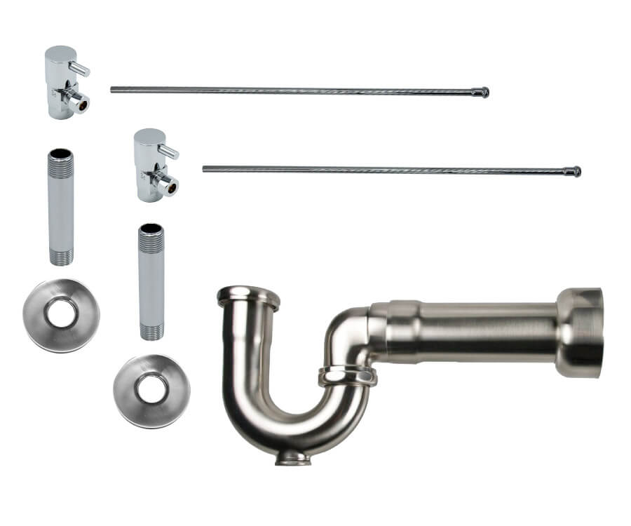 Mountain Plumbing MT3045-NL Lavatory Supply Kit w/Massachusetts P-Trap Angle Contemporary Lever Handle - Parent