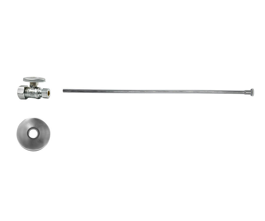 Mountain Plumbing MT4223-NL Toilet Supply Kit Straight Brass Oval Handle 1/2" Compression Inlet - Parent