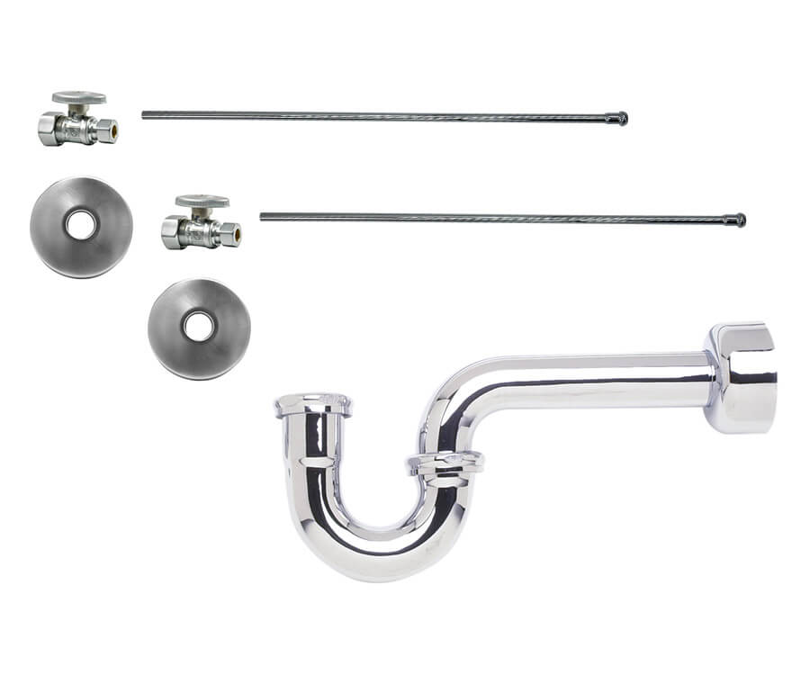 Mountain Plumbing MT4421-NL Lavatory Supply Kit Brass Oval Handle with 1/4" Turn Ball Valve Lead Free - Parent
