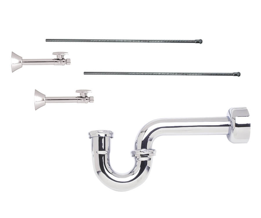 Mountain Plumbing MT4423-NL Lavatory Supply Kit Brass Oval Handle with 1/4" Turn Ball Valve - Parent