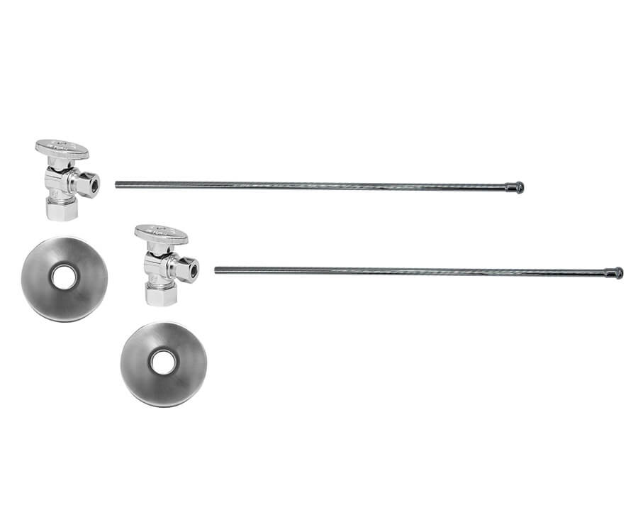 Mountain Plumbing MT493BO-NL 5/8" Lavatory Supply Kit Angle Brass Oval Handle - Parent