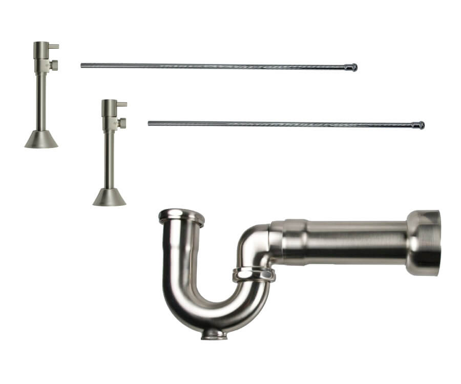 Mountain Plumbing MT5170L-NL Lavatory Supply Kit w/ Massachusetts P-Trap Angle Sweat Lever Handle - Parent