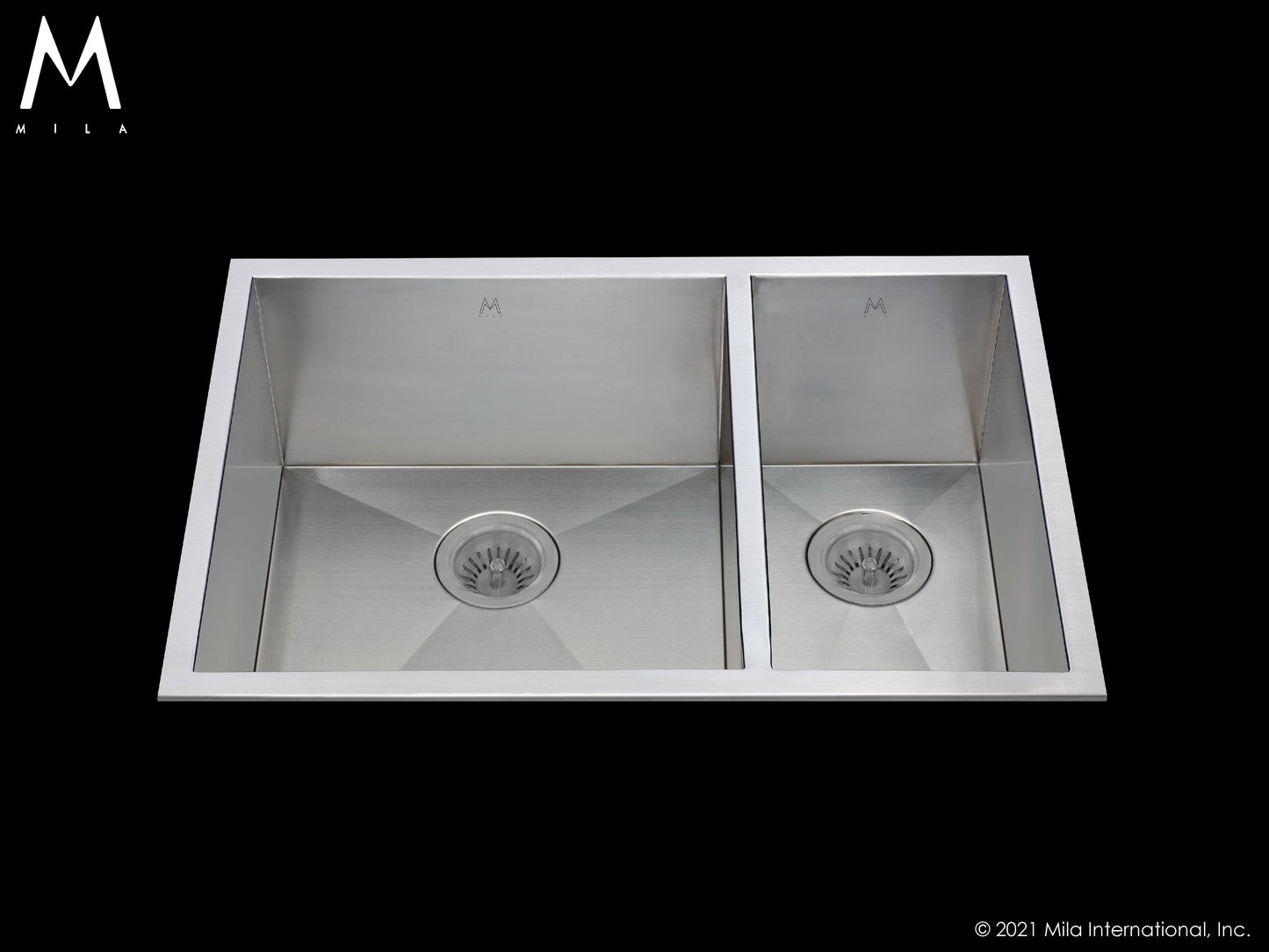 Mila MTD-502SB Atelier Double Bowl Flush Mount/Tri Mount