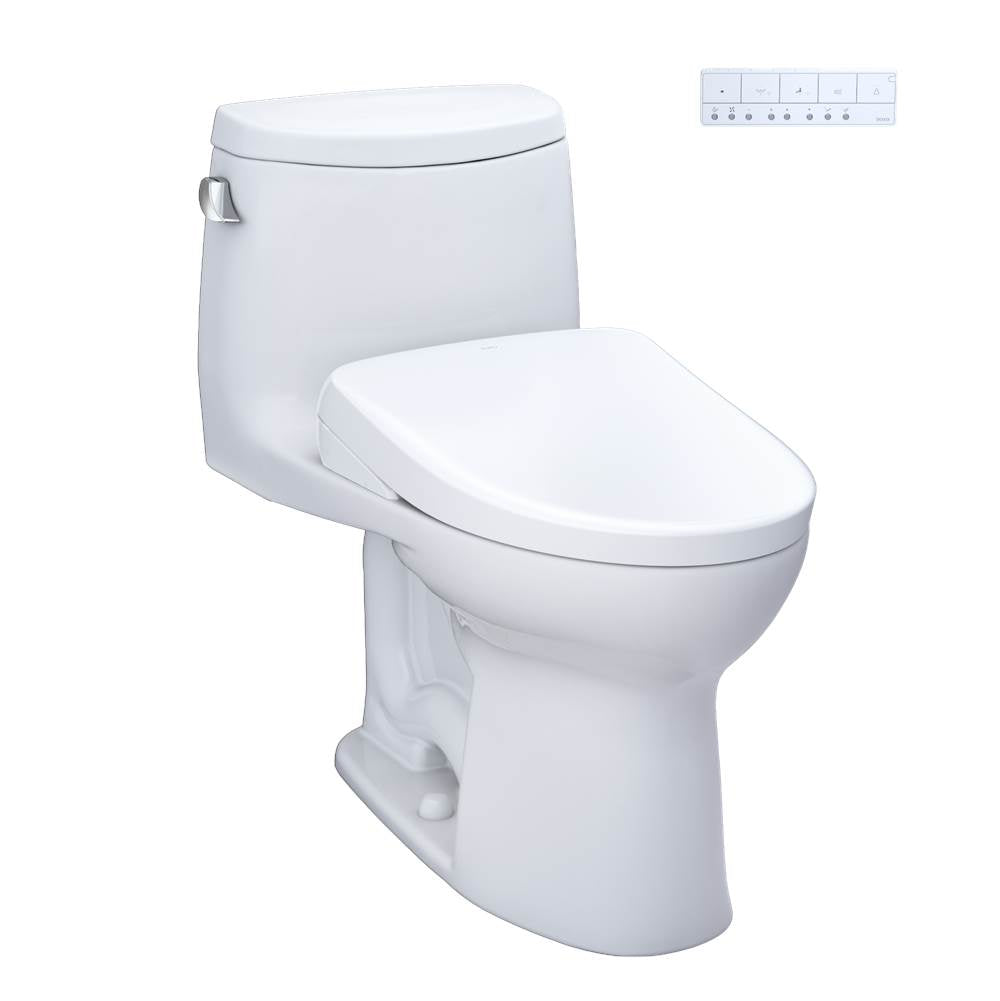 Toto MW6044736CEFG#01 Washlet Ultramax Ii One-Piece Elongated 1.28 GPF Toilet and Washlet S7A Contemporary Bidet Seat