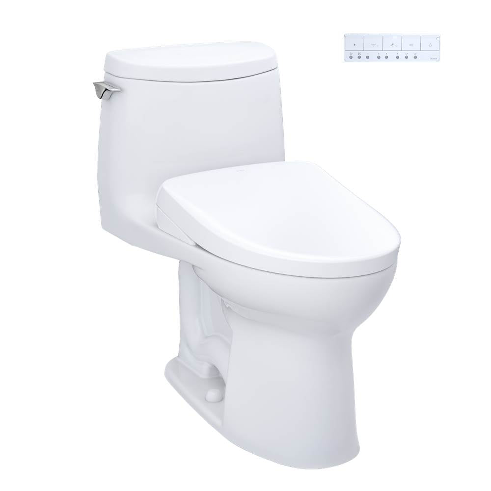 Toto MW6044736CUFGA#01 Washlet Ultramax Ii 1G One-Piece Elongated 1.0 GPF Toilet With Auto Flush Washlet S7A Contemporary Bidet Seat