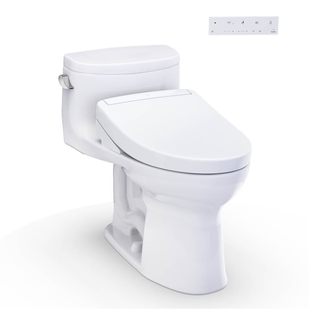 Toto MW6343446CEFG#01 Washlet+ Supreme Ii One-Piece Elongated 1.28 GPF Toilet and Washlet+ S5 Bidet Seat