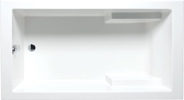 Americh NA6648PA5 Nadia 66" x 48" Drop In Platinum Combo 3 Tub - Parent