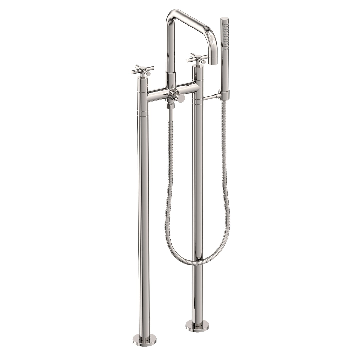 Newport Brass 1400-4262 East Square Exposed Tub & Hand Shower Set W/Risers