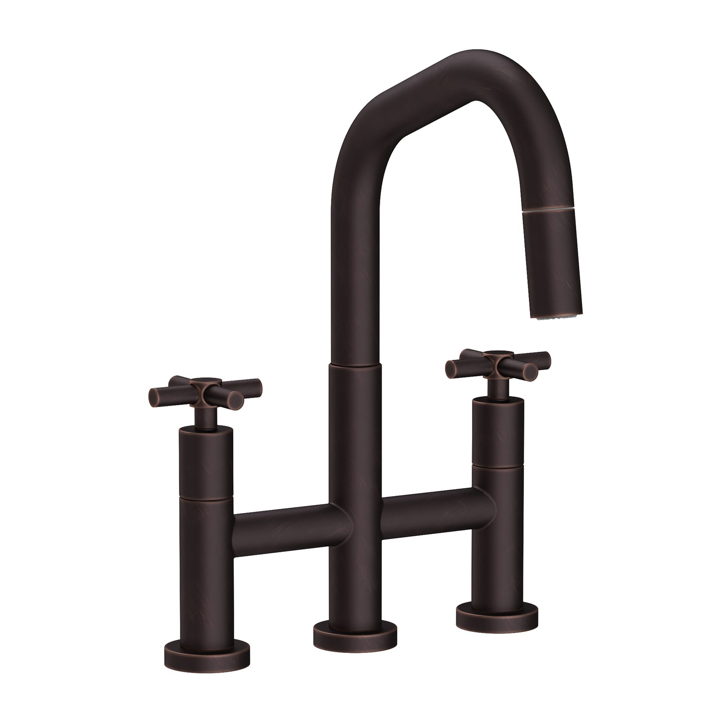 Newport Brass 1400-5462 East Square Kitchen Bridge Pull-Down Faucet