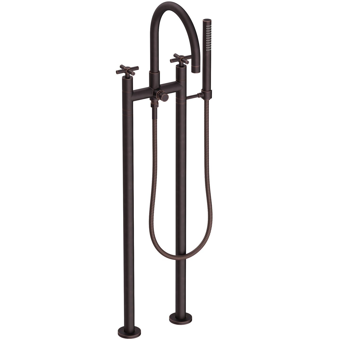 Newport Brass 1500-4262 East Linear Exposed Tub & Hand Shower Set w/Risers