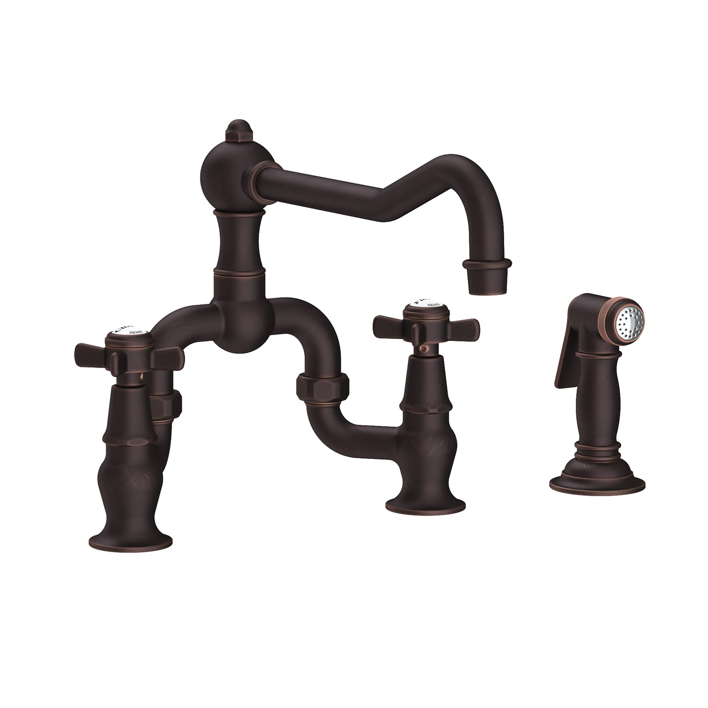 Newport Brass 9451-1 Fairfield Kitchen Bridge Faucet with Side Spray