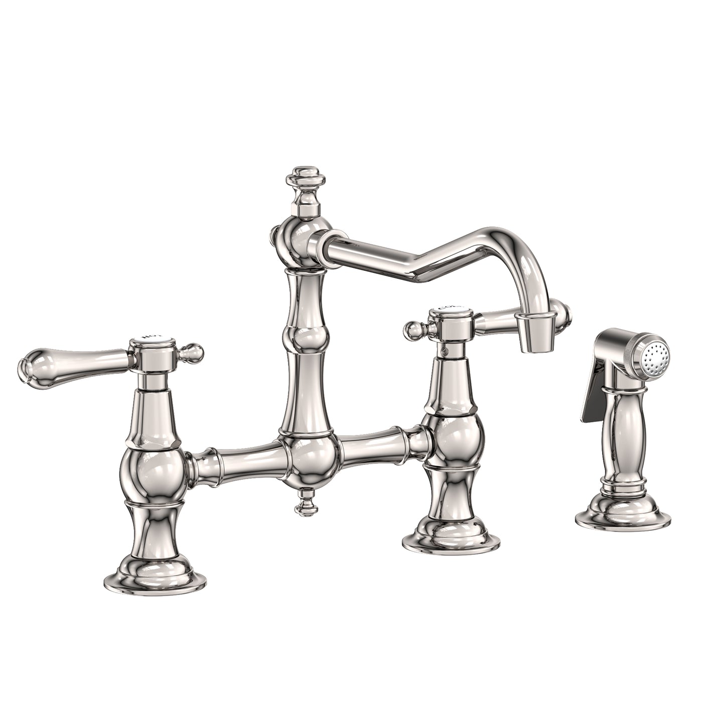 Newport Brass 9462 Chesterfield Kitchen Bridge Faucet With Side Spray