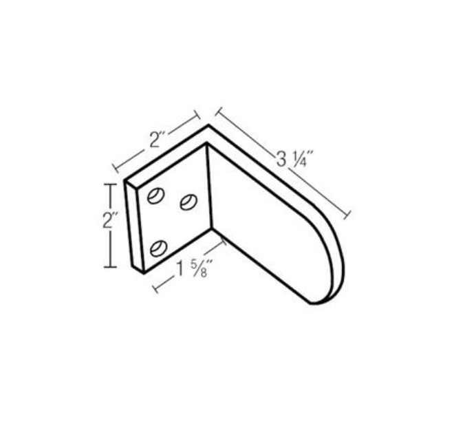 Ashley Norton NB.3550 3 1/4 Extended Gate Stop - Natural Bronze
