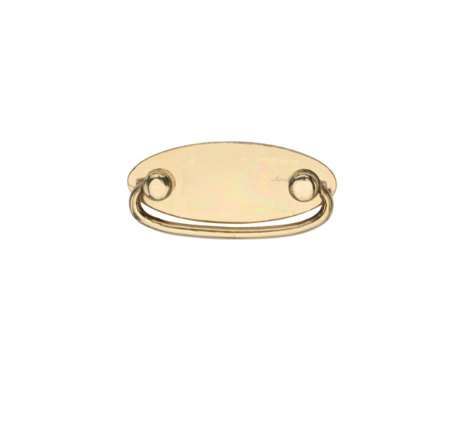 Ashley Norton NB.6266 Drop Pull on Oval plate - Natural Bronze