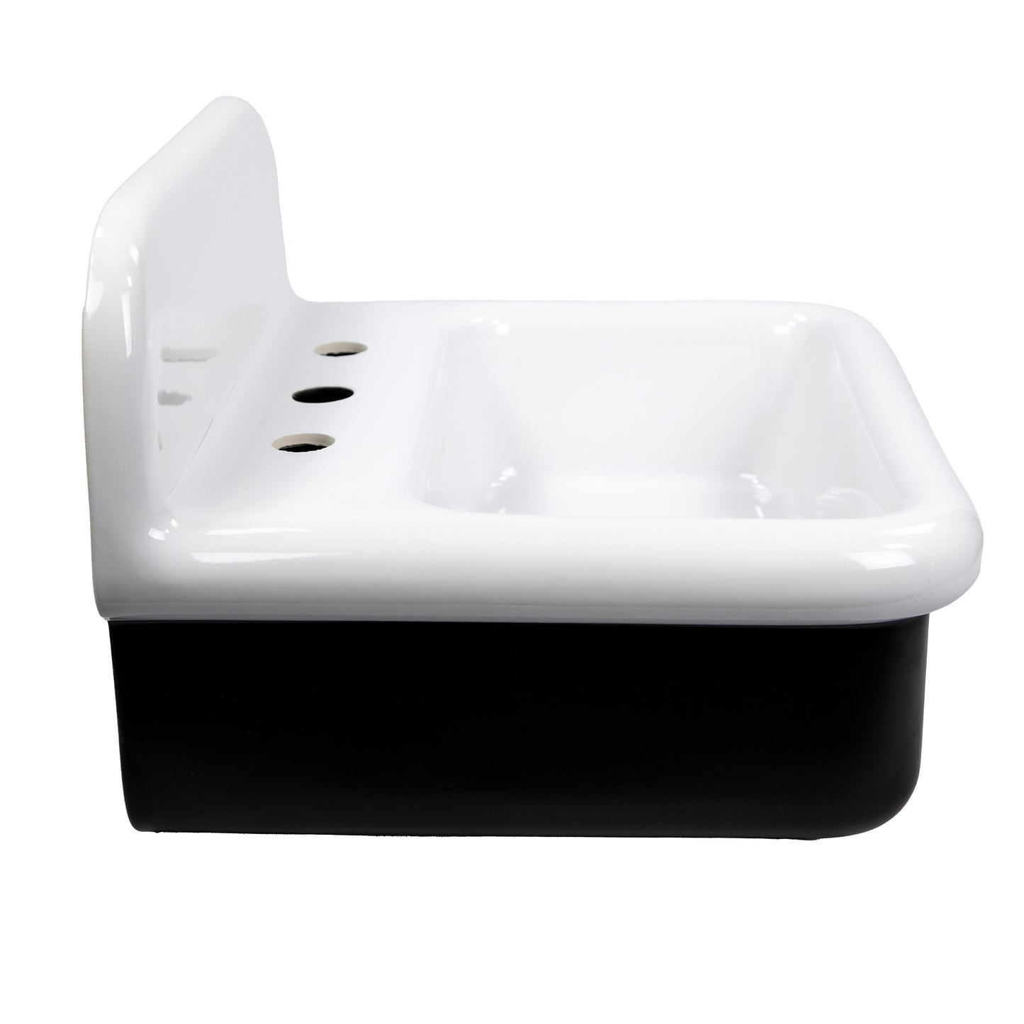 Nantucket Sinks NS-VCDM20-BLKW 20-inch Wallmount Bath Sink