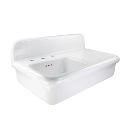 Nantucket Sinks NS-VCDM31L Fireclay 30's style sink with integral ledge