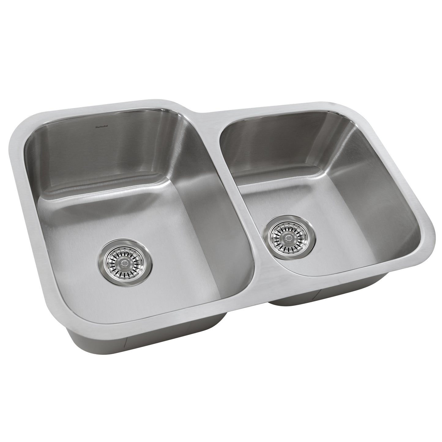 Nantucket Sinks NS6040-18 Double bowl Undermount Kitchen Sink, 18 Gauge