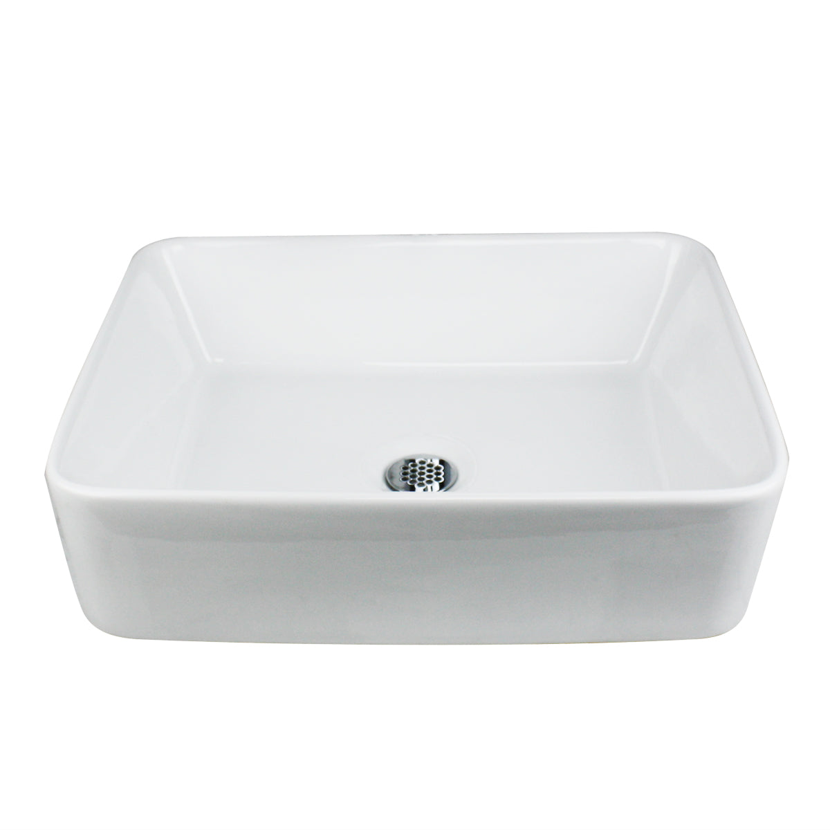 Nantucket Sinks NSV105 Rectangle White Vessel Sink