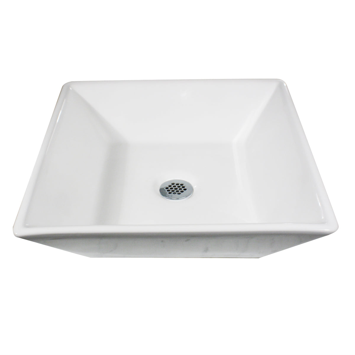 Nantucket Sinks NSV109 Square Tapered White Vessel Sink